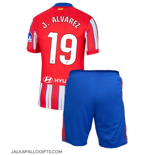 Atletico Madrid Julian Alvarez #19 Koti Peliasu Lasten 2024-25 Lyhythihainen (+ Lyhyet housut)